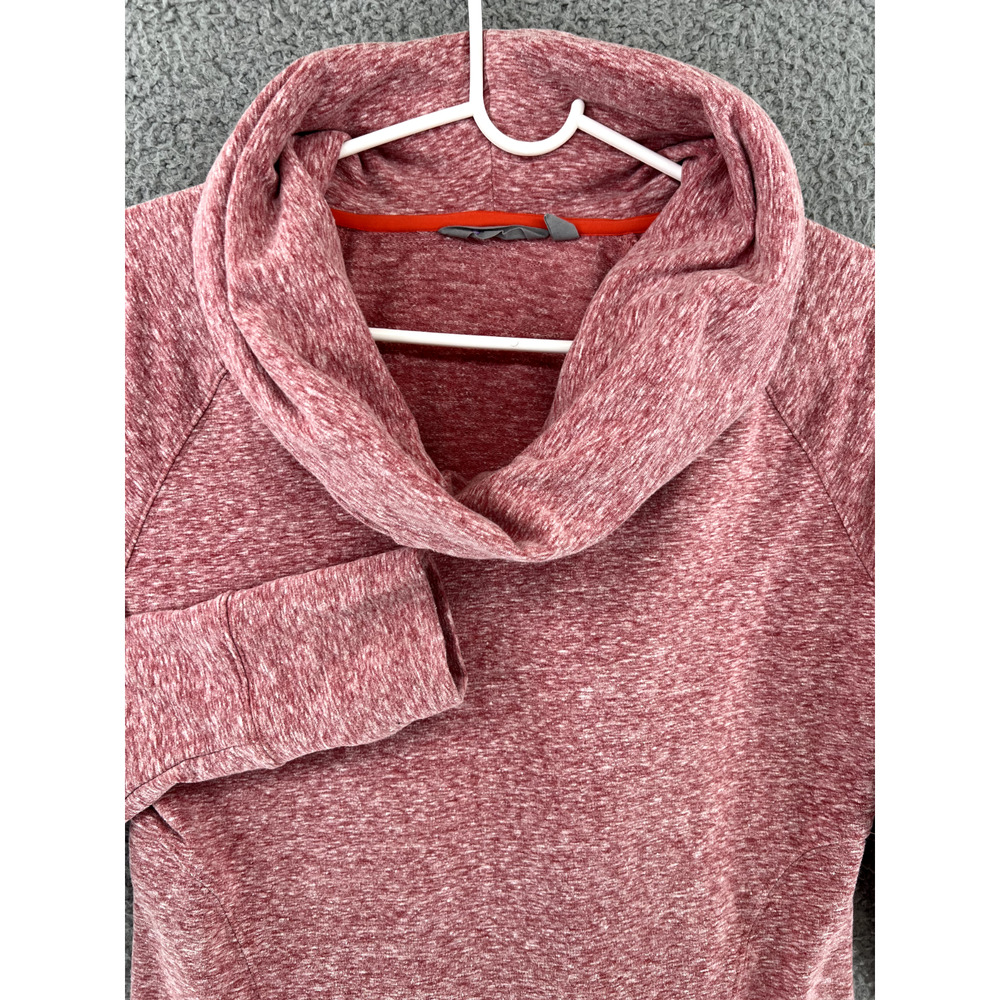 ATHLETA Women Cowl Funnel Neck Pullover Sweatshirt Pink Heather Style 929690‎